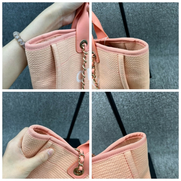 100% Authentic CHANEL DeauVille Cloth Satchel - Picture 4 of 16